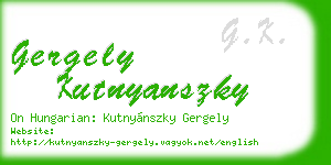 gergely kutnyanszky business card
